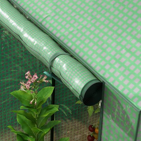 Serre de jardin acier vert 100 x 80 x 150 cm - PANGIVO - Image 8