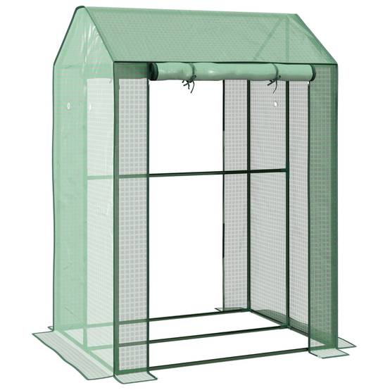 Serre de jardin acier vert 100 x 80 x 150 cm - PANGIVO - Image 1