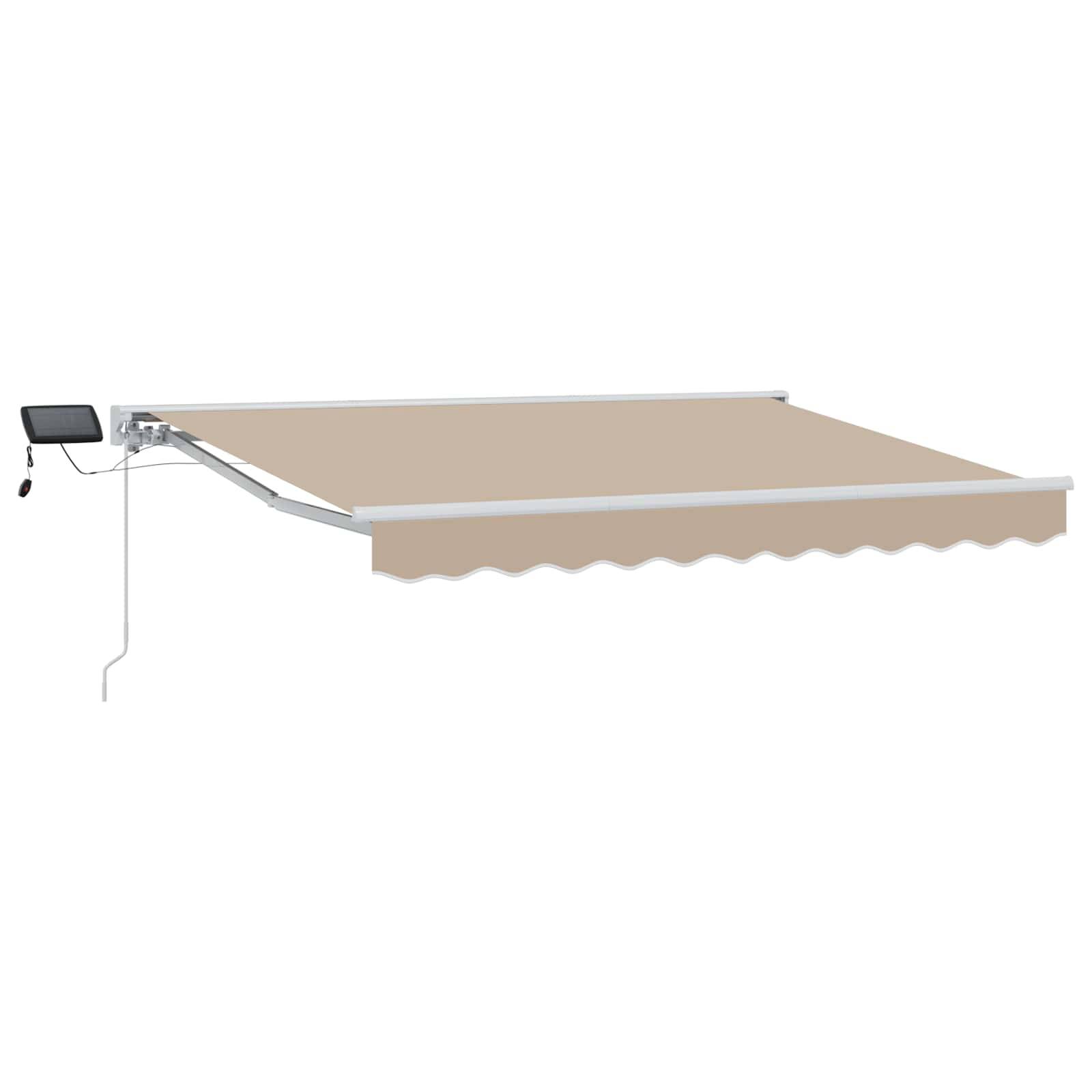 ComfortXL - Store banne manuel LED aluminium terrasse ombre ajustable beige blanc 3x2,5m - ComfortXL Outdoor Living - Image 2