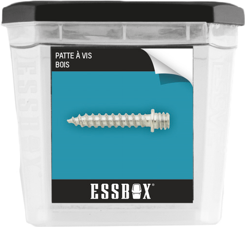 Patte à vis bois ESSBOX SCELL-IT avec collerette - Ø8 mm x 60 mm - Boite de 50 - EX-9331110860