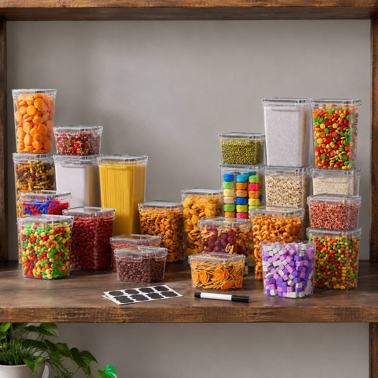 Lot de 24 Boîtes Alimentaires Hermétiques avec Couvercles et Étiquettes - Image 8