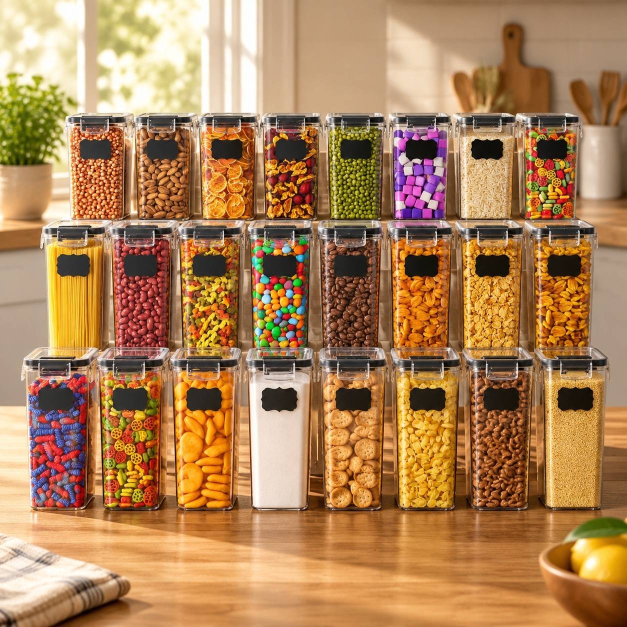Lot de 24 Boîtes Alimentaires Hermétiques avec Couvercles et Étiquettes - Image 7