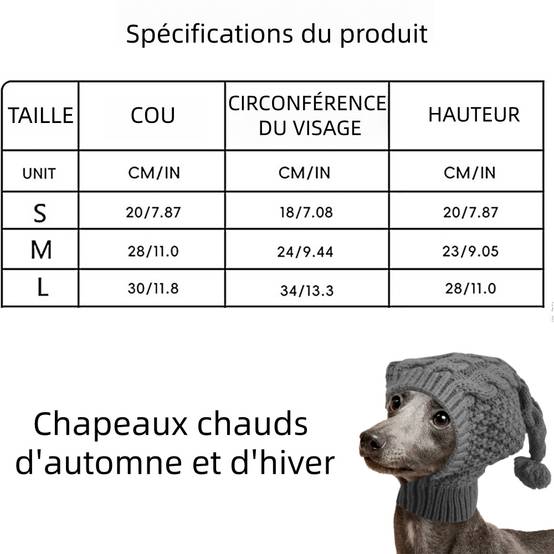 Bonnet tricoté pour chien l - IntiMeg - Image 4