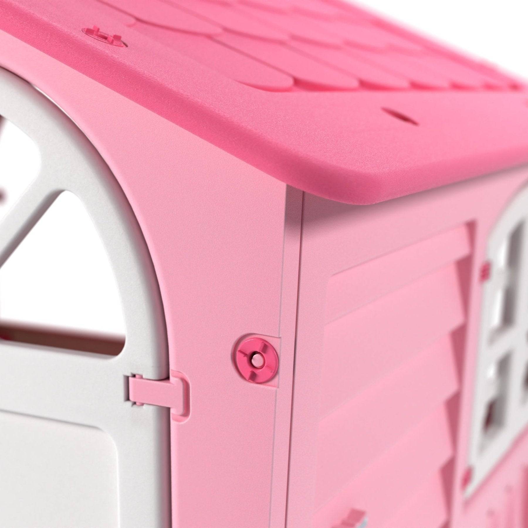 Maisonnette cabane plastique rose BARBE A PAPA - Image 8