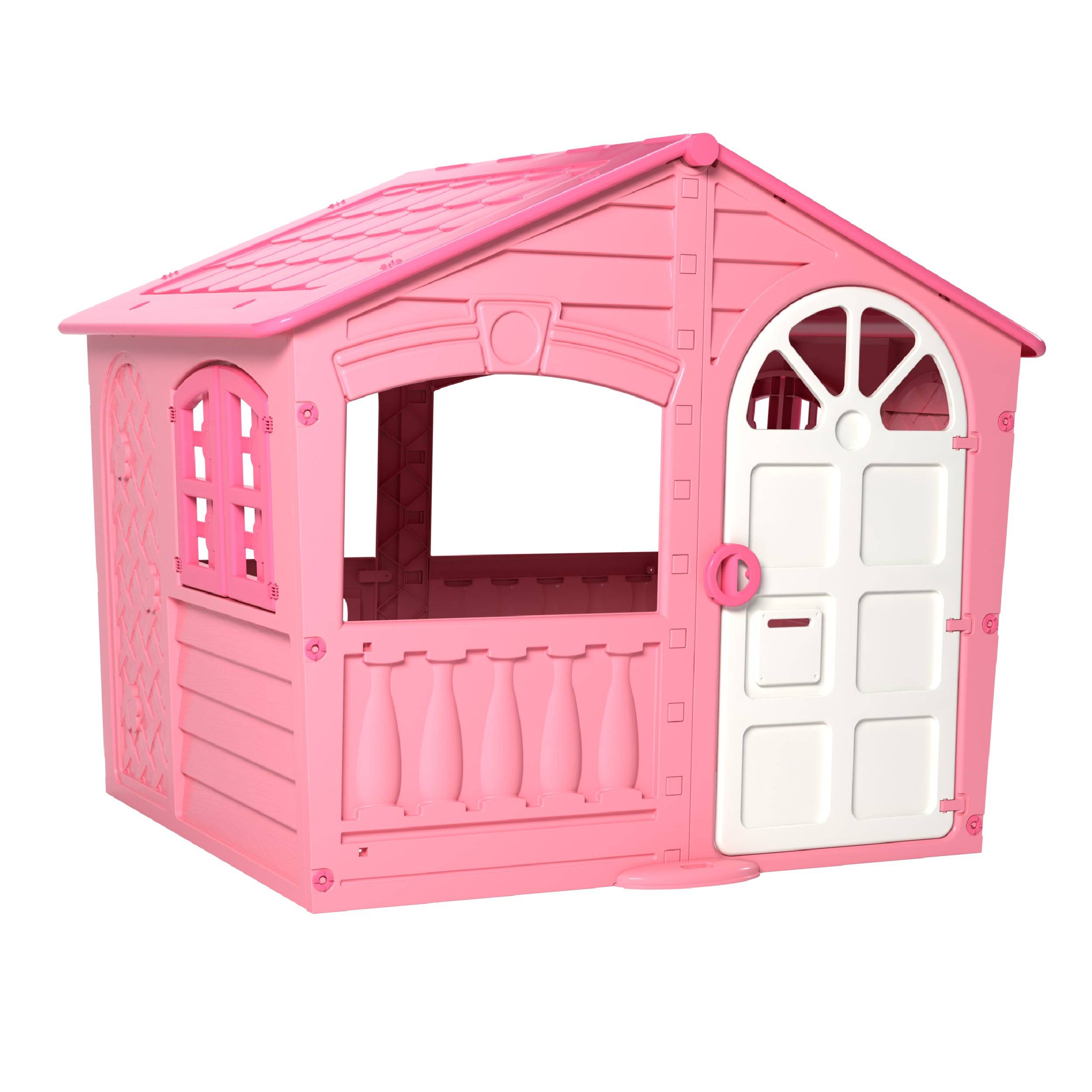 Maisonnette cabane plastique rose BARBE A PAPA - Image 2