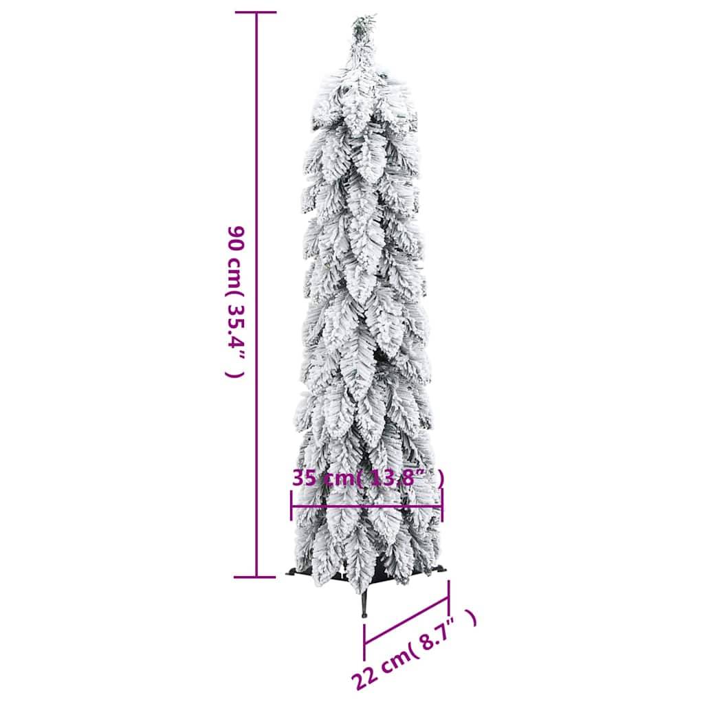 Vidaxl - Sapin de Noël artificiel pré-éclairé avec 45 LED/neige floquée vidaXL 357695 - Image 2