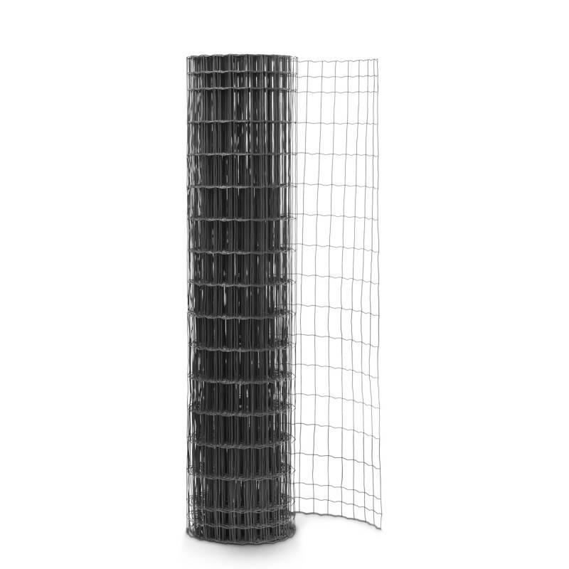 Grillage soudé en rouleau H1m00 x L25m fil 2.5mm maille 100x50 mm Gris anthracite - Easy Clôture - Image 1