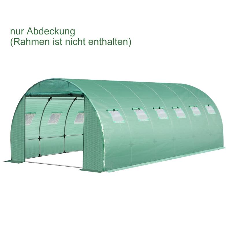Bâche Serre Tunnel Rechange PE Anti-UV 12 Fenêtres 18m² 6x3m - ComfortXL Outdoor Living - Image 7