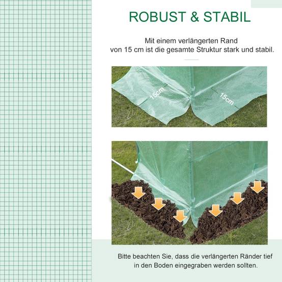 Bâche Serre Tunnel Rechange PE Anti-UV 12 Fenêtres 18m² 6x3m - ComfortXL Outdoor Living - Image 5