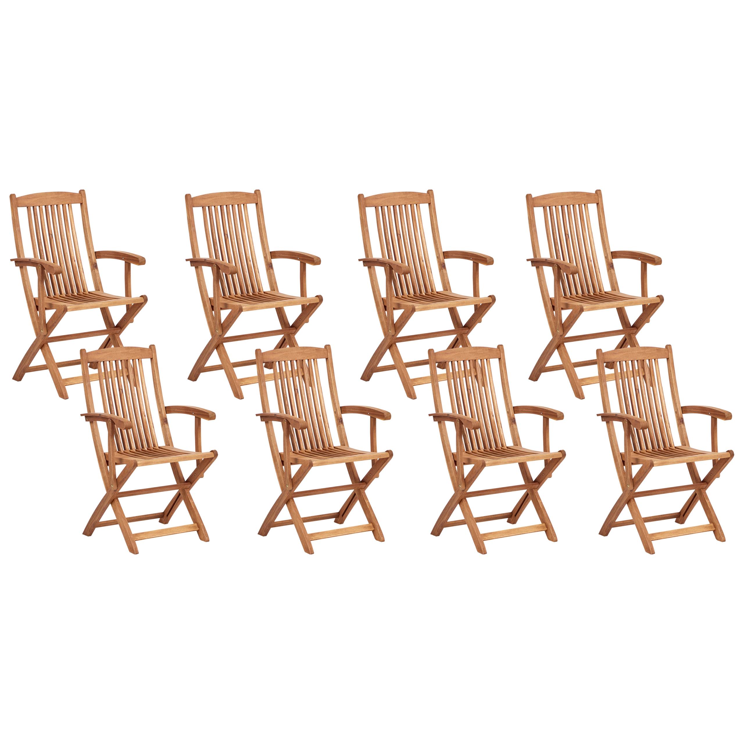 Beliani - Chaise de jardin Acacia Bleu MAUI PREMIUM - Beliani - Image 5