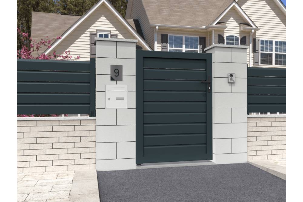 Ombrazur - Portillon brise-vue Gris anthracite L 1000 x H 1857 mm OMBRAZUR - Image 2