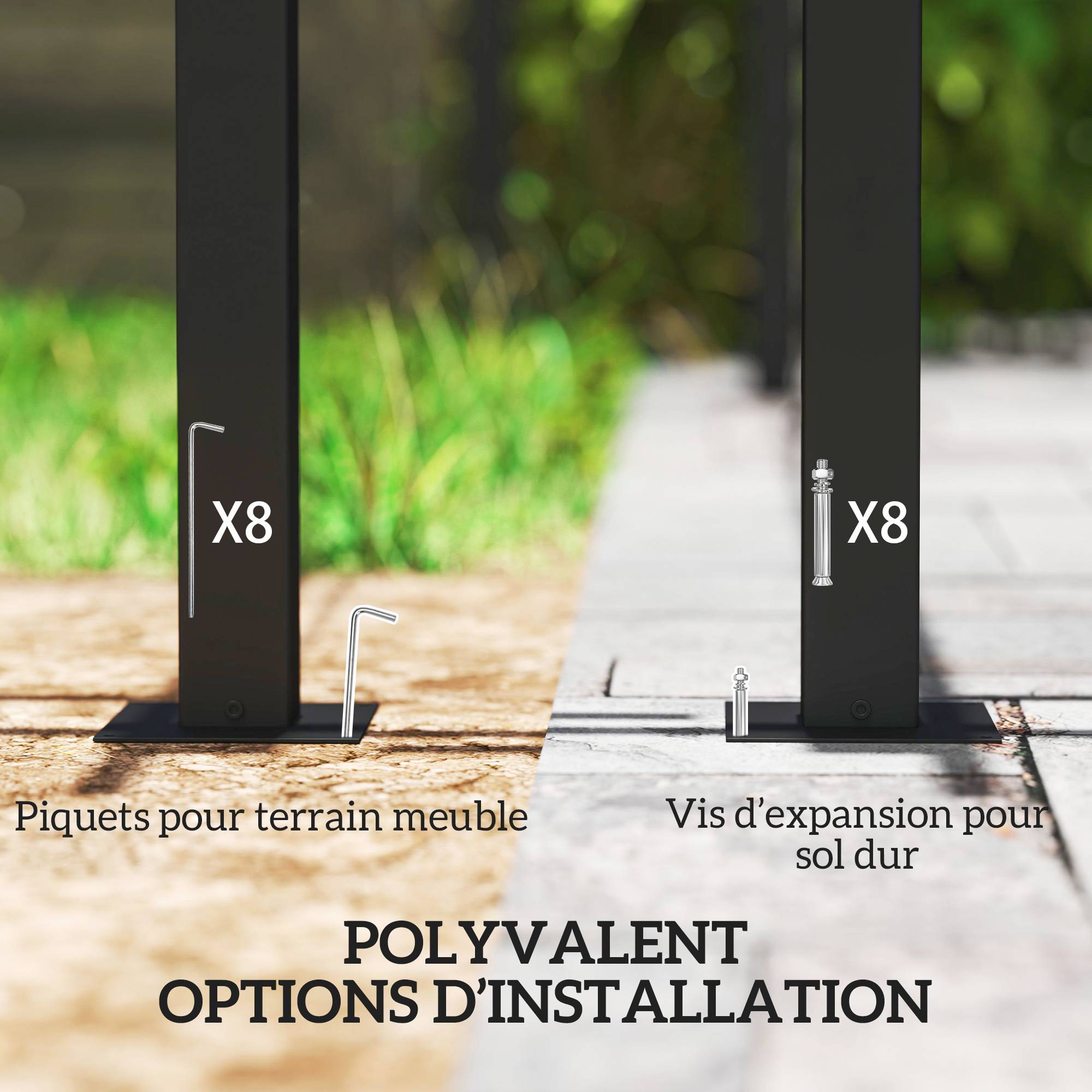 Pergola 3 x 3 m avec Auvent Rétractable et Rideaux, Abri de Soleil UPF30+ pour Jardin, Terrasse, Extérieur - Image 9