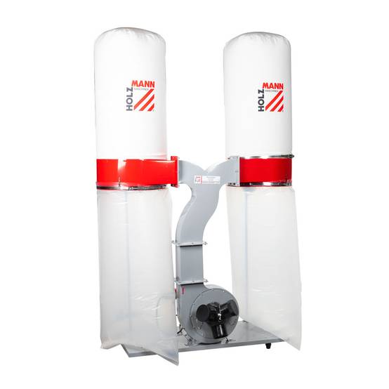 Aspirateur à copeaux de bois 2 x 200 L - 230 V - 2200W - ABS3880 Holzmann - Image 2