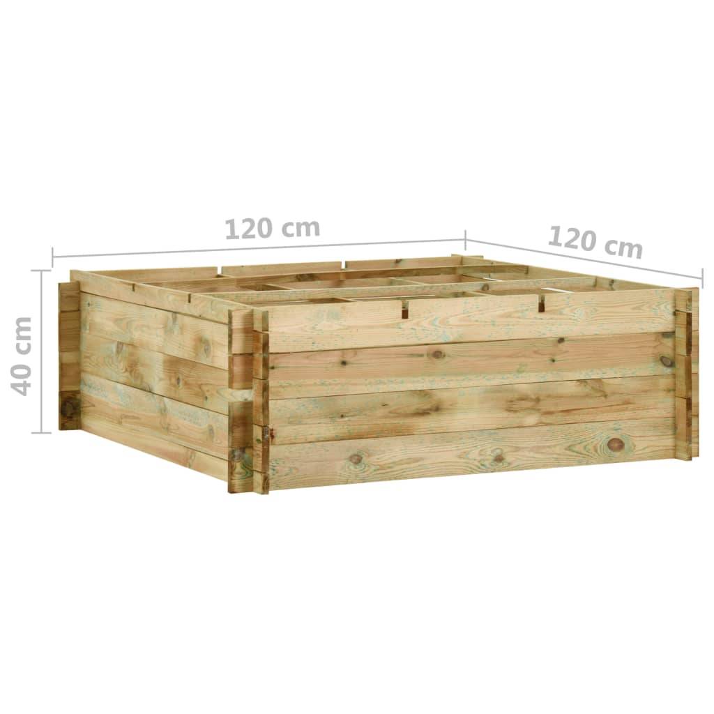 Helloshop26 - Jardinière pour légumes bois de pin imprégné 120 x 120 x 40 cm - Image 5