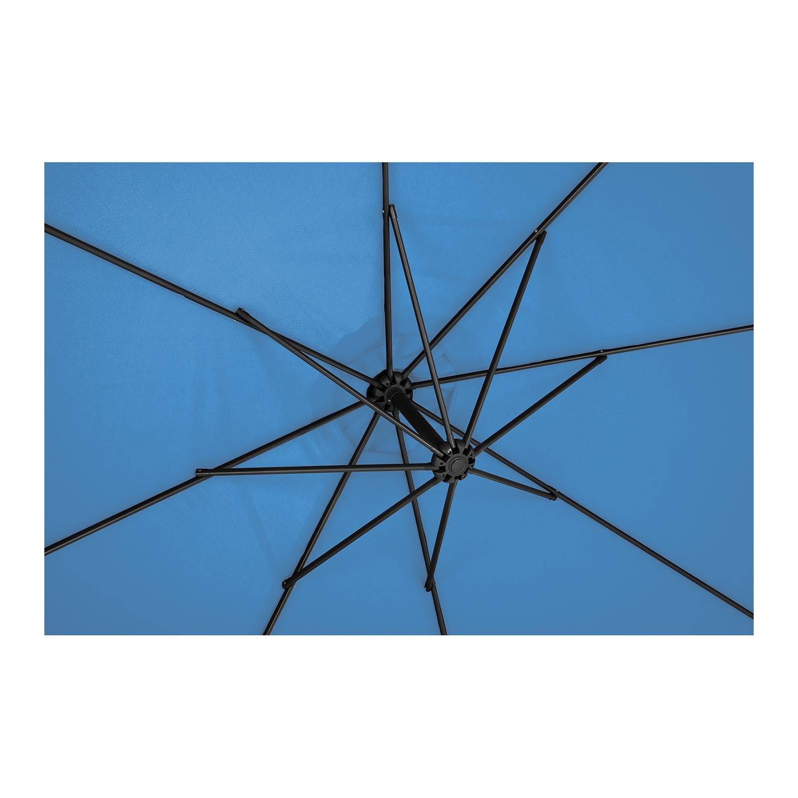 Helloshop26 - Parasol déporté rond diamètre 300 cm inclinable bleu - Image 4