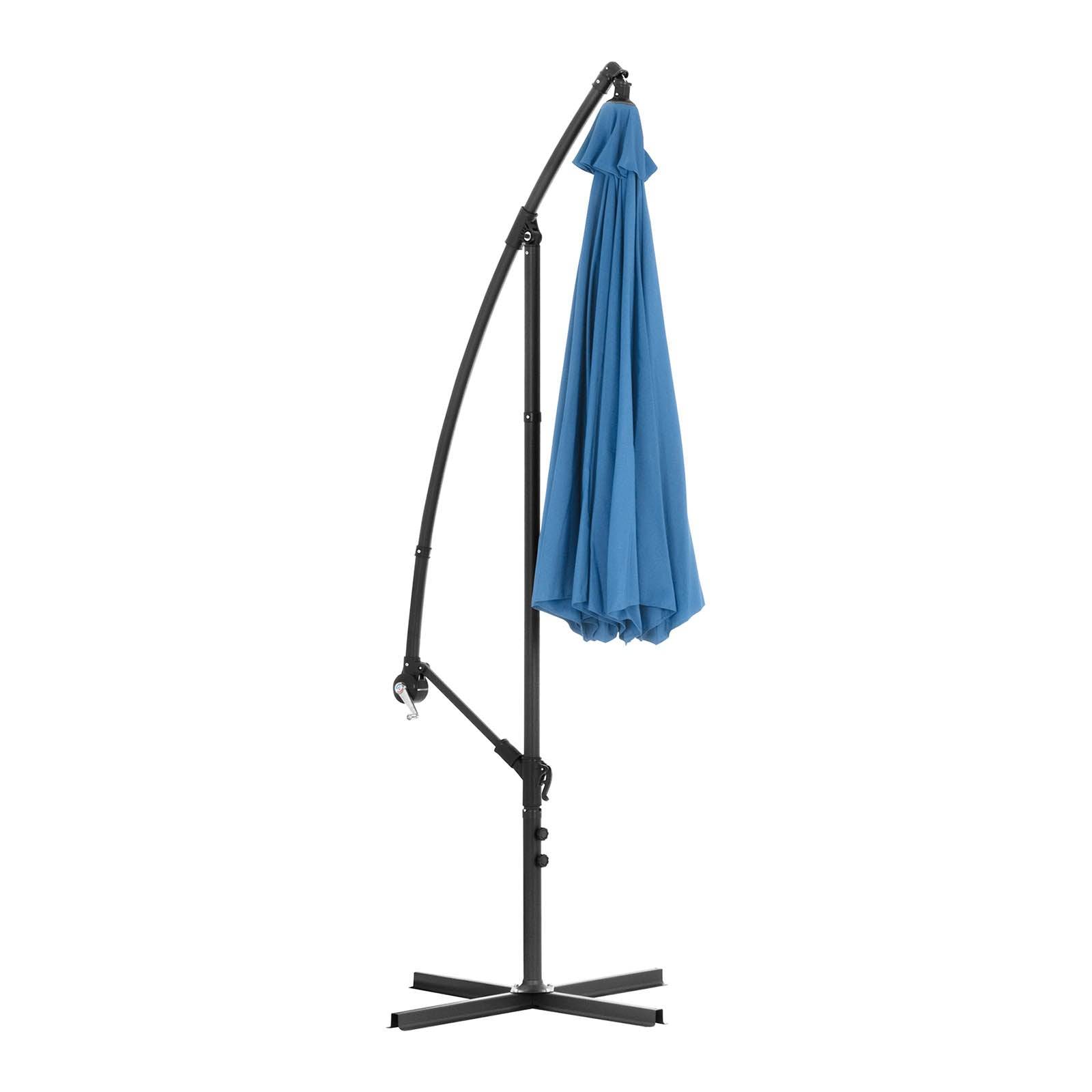 Helloshop26 - Parasol déporté rond diamètre 300 cm inclinable bleu - Image 3