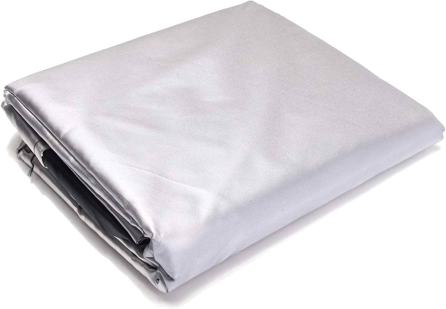 IntiMeg - Housse Salon de Jardin 210D Oxford Tissu Housse de Protection pour Mobilier Protection contre la pluie et la poussière, Anti-UV(120x120x74cm, argent - Image 4