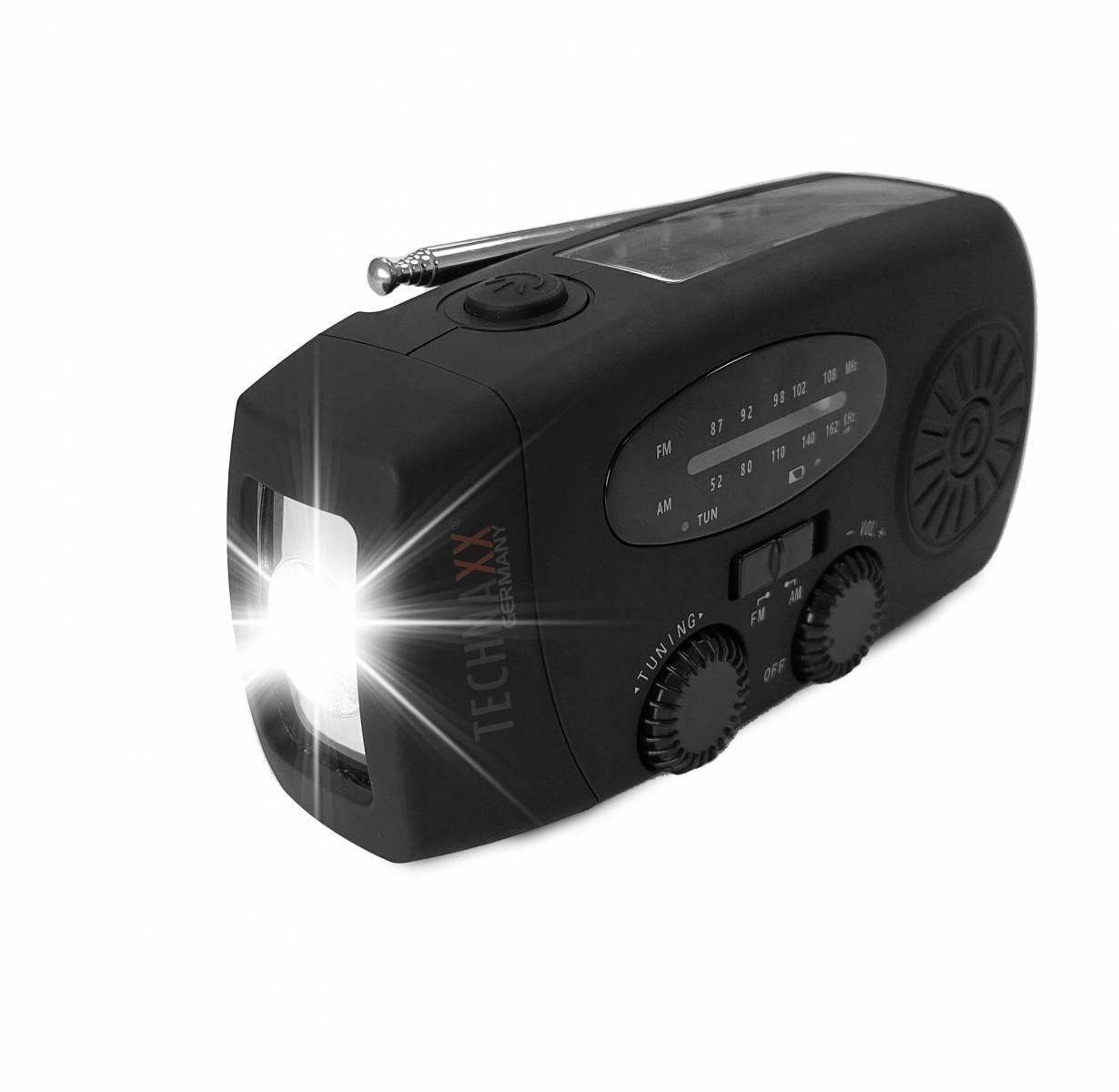 TECHNAXX -  RADIO ET LAMPE SOLAIRE + MANIVELLE - Image 1