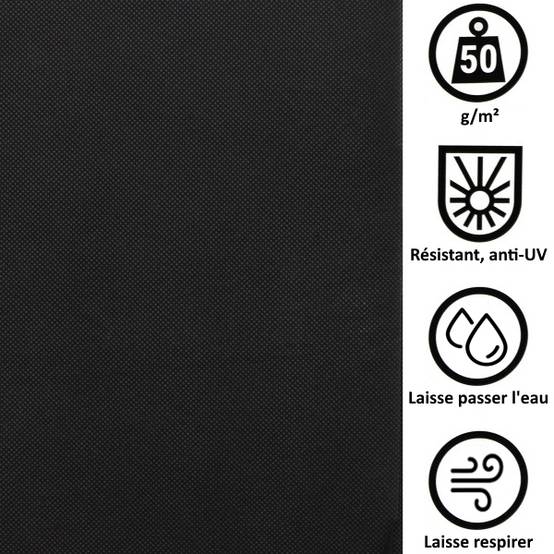 Gt Garden - Géotextile anti-mauvaises herbes non tissé 50 g/m2 - 1,10 x 10 mètres - GT GARDEN - Image 2