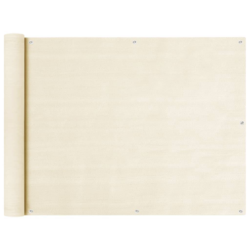 Écran de balcon PEHD crème 600 x 90 cm - PANGIVO - Image 1