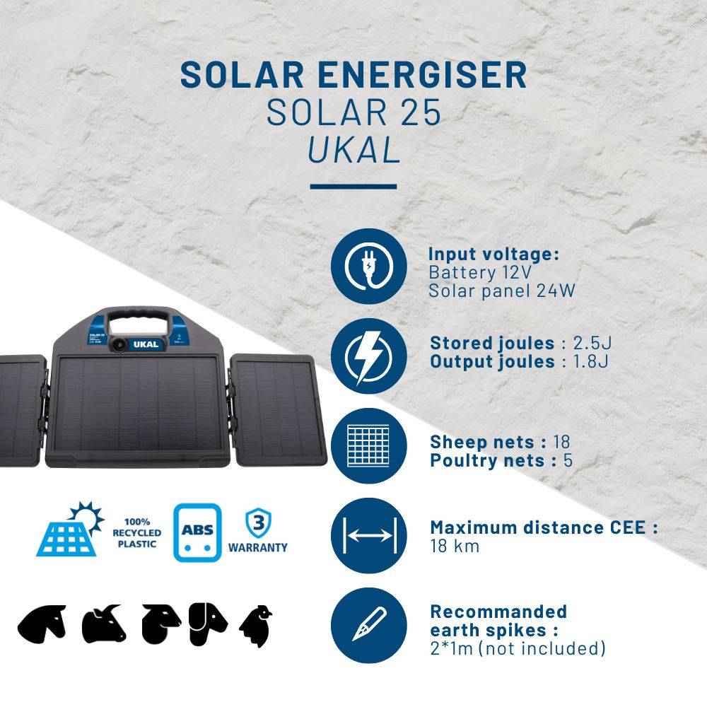 Ukal - Poste solaire SOLAR 25 2.5J/18km UKAL - Image 2