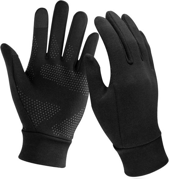 Gants Doublure Chauffants, sous Gants à Écran Tactile Gants de Cyclisme Gants de Course à Pied Coupe-Vent Respirant Antidérapant Idéal pour Vélo Exerc - Image 1