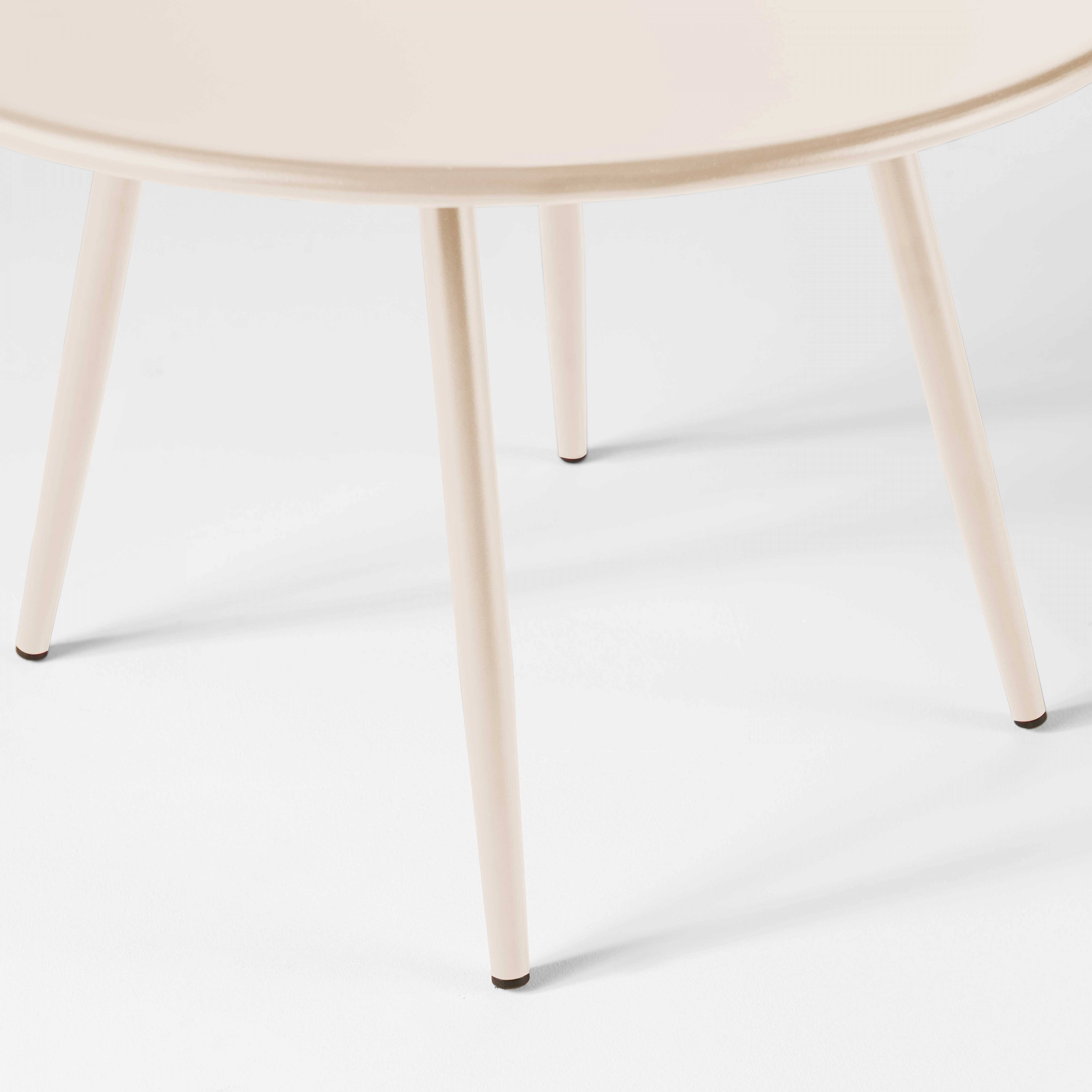 Oviala - Table basse de jardin ronde en métal ivoire 40 cm Palavas - Oviala - Image 4