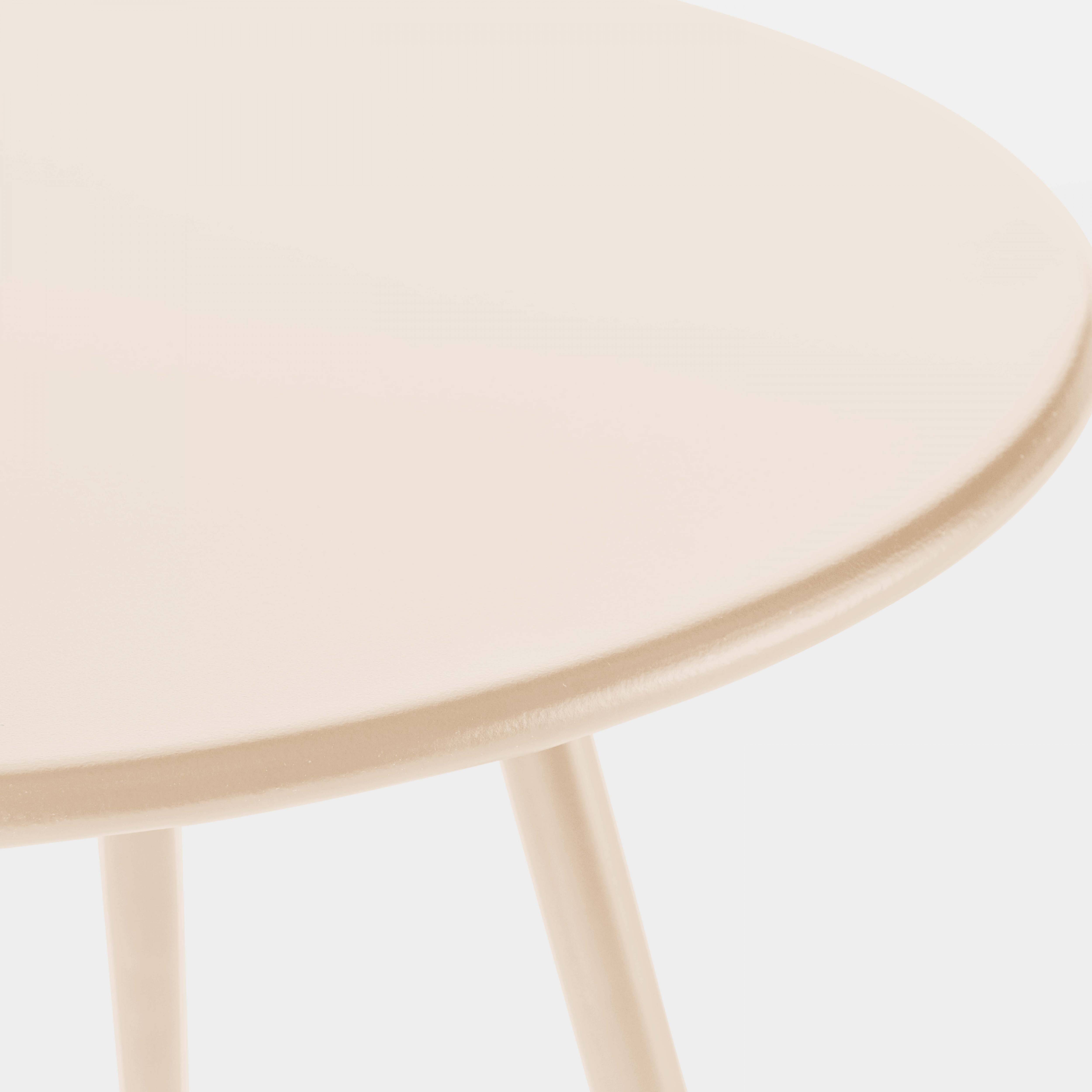 Oviala - Table basse de jardin ronde en métal ivoire 40 cm Palavas - Oviala - Image 5