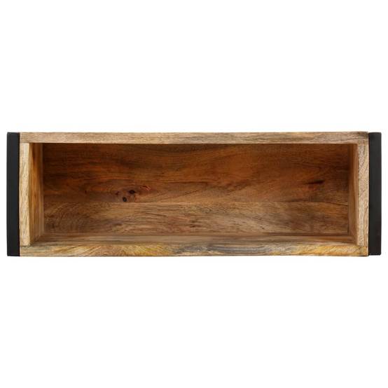 Jardinière bois de manguier et acier naturel et noir 60 x 20 x 68 cm - PANGIVO - Image 4