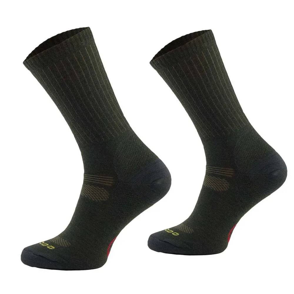 Chaussettes mérino anti-tiques kaki 65% laine SILTAX AG+ - Image 1
