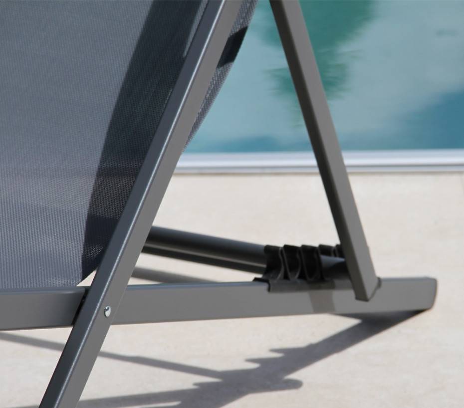 Ozalide - Salon de jardin en aluminium  2 places  bleu canard  ATHOS - Image 3