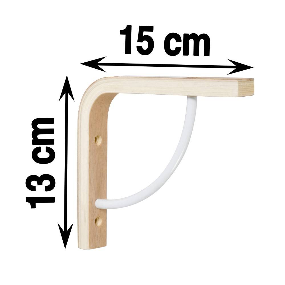 Centrale Brico - Equerre Multi + bois brut naturel, H.13 x P.15 cm - Image 2