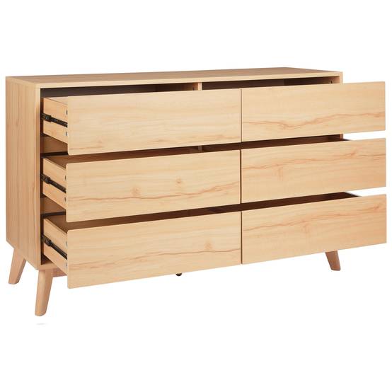 Beliani - Commode Panneau de particules de bois Marron clair SARDIS - 120x40x75- Beliani - Image 4