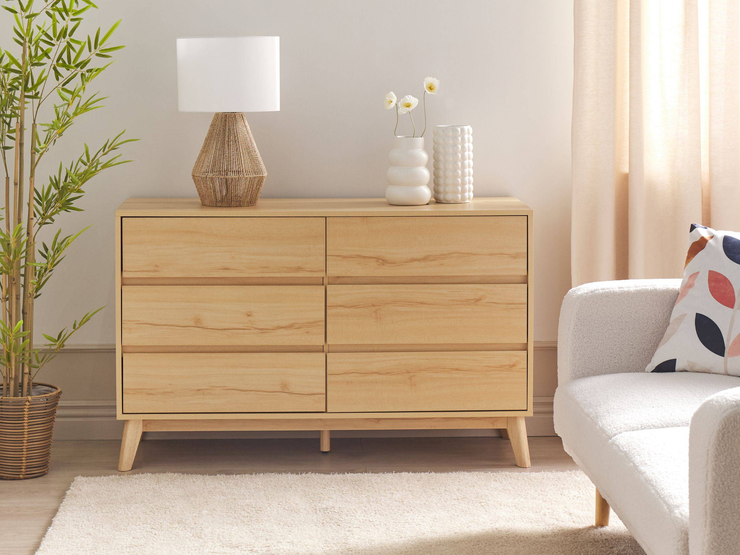 Beliani - Commode Panneau de particules de bois Marron clair SARDIS - 120x40x75- Beliani - Image 1