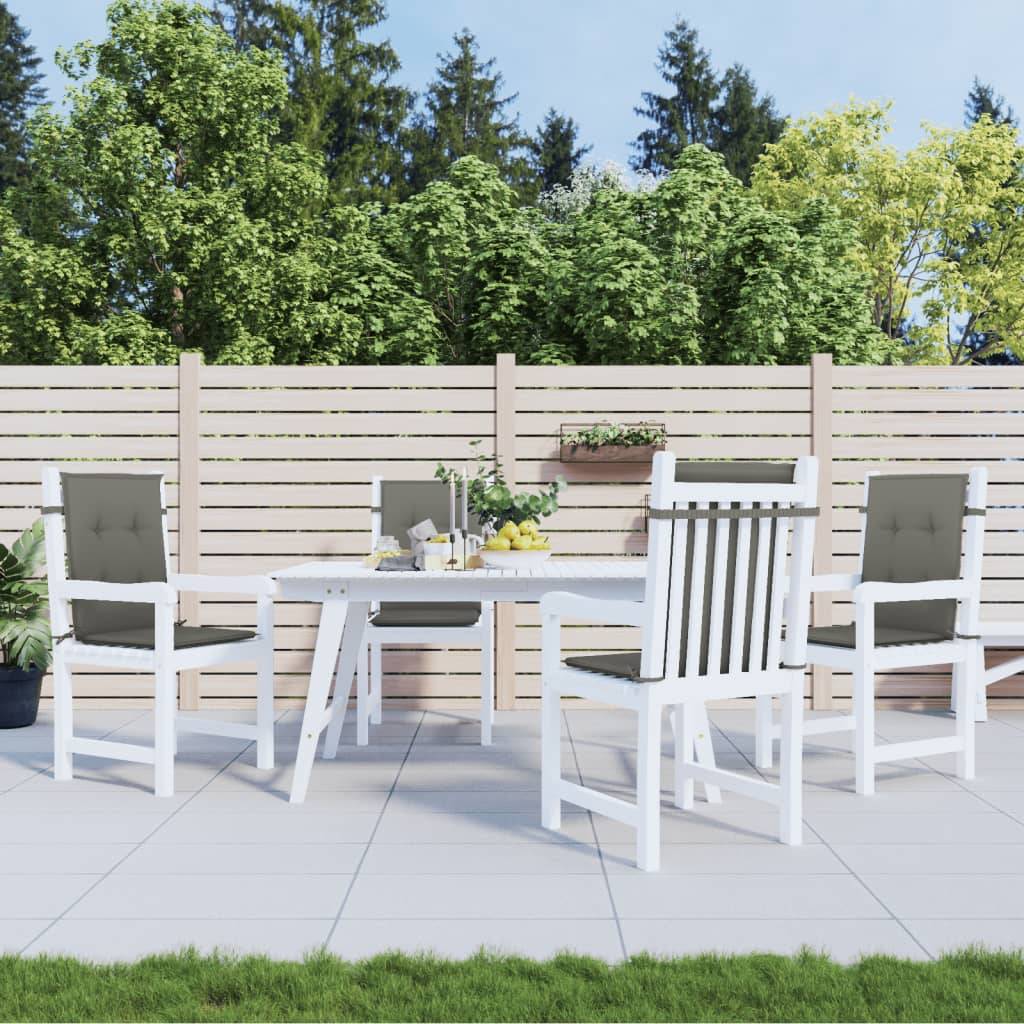 ComfortXL - Lot de 4 Coussins Dossier Bas Polyester Anti-glisse pour Chaise de Jardin Gris Foncé Mélangé 100x50cm – ComfortXL Outdoor Living - Image 4