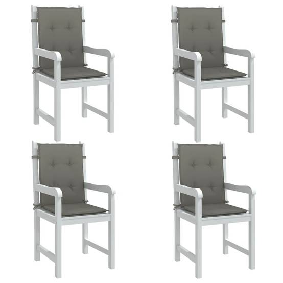 ComfortXL - Lot de 4 Coussins Dossier Bas Polyester Anti-glisse pour Chaise de Jardin Gris Foncé Mélangé 100x50cm – ComfortXL Outdoor Living - Image 1