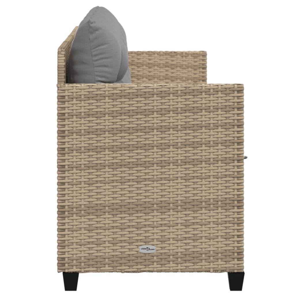 Maison Chic - Bain de soleil - Transat - Chaise longue avec coussins beige résine tressée - MEUBLE PRO-JU6474 - Image 5