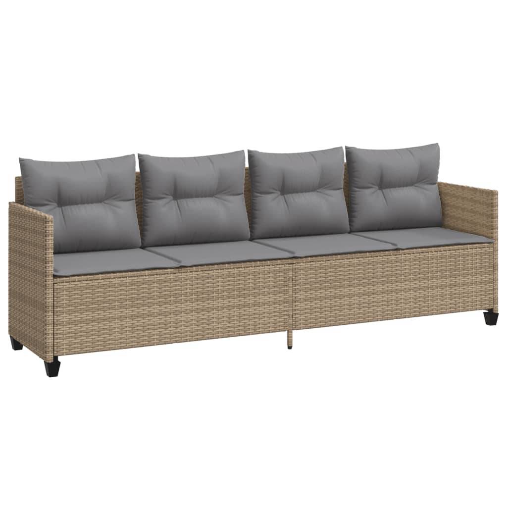 Maison Chic - Bain de soleil - Transat - Chaise longue avec coussins beige résine tressée - MEUBLE PRO-JU6474 - Image 1