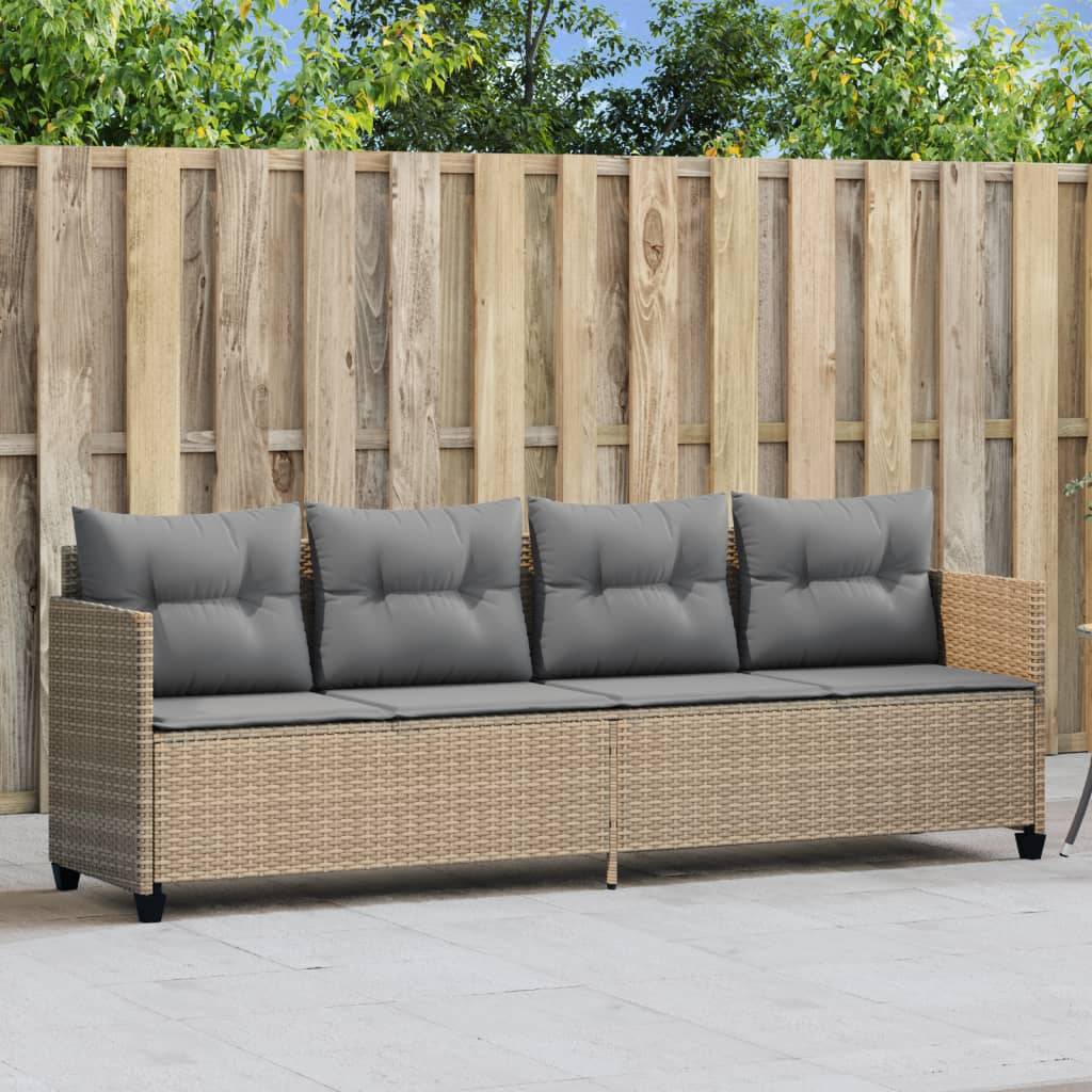 Maison Chic - Bain de soleil - Transat - Chaise longue avec coussins beige résine tressée - MEUBLE PRO-JU6474 - Image 2