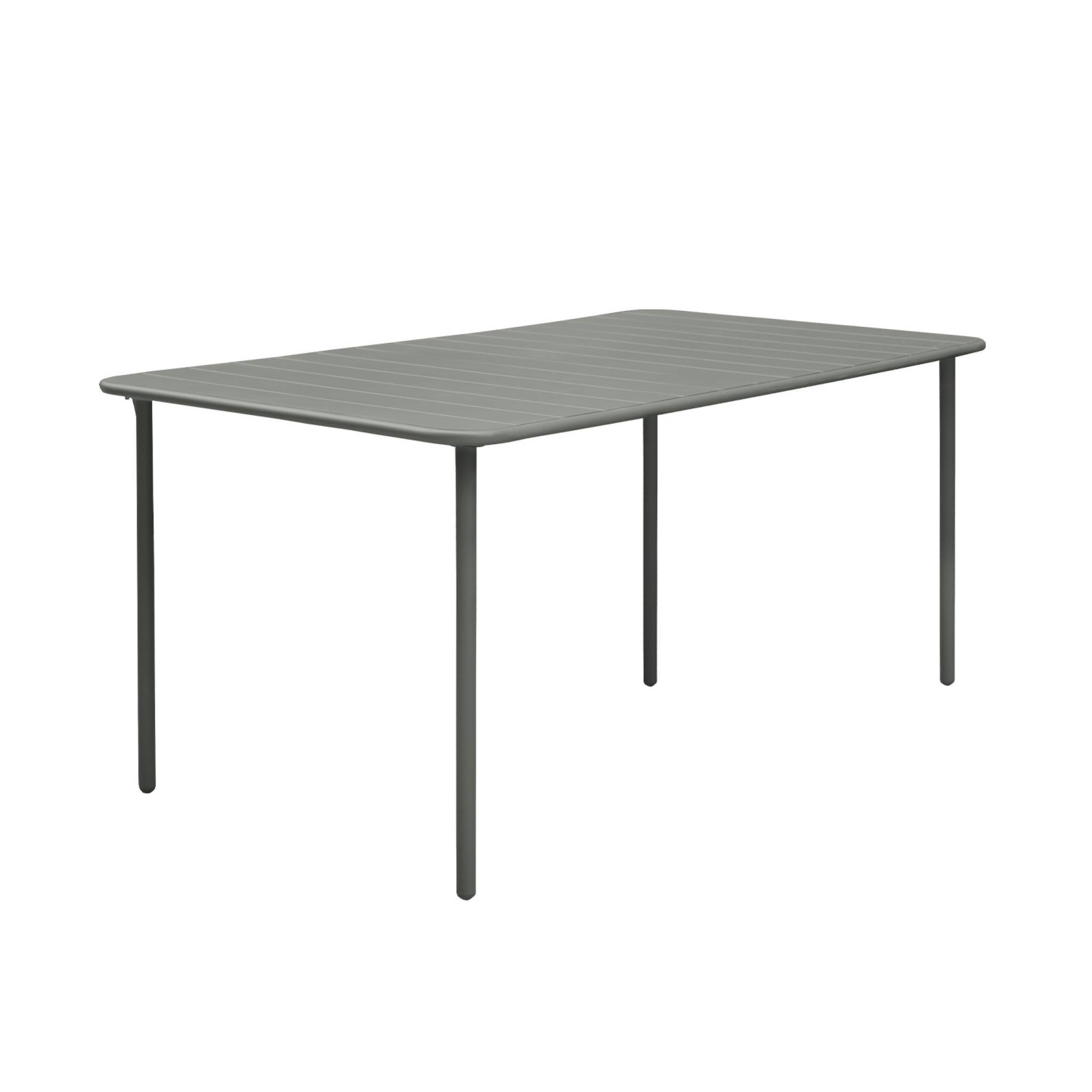 sweeek - Table de jardin métal + 6 assises kaki Amélia traitement antirouille. lattes et bords arrondis  | sweeek - Image 6