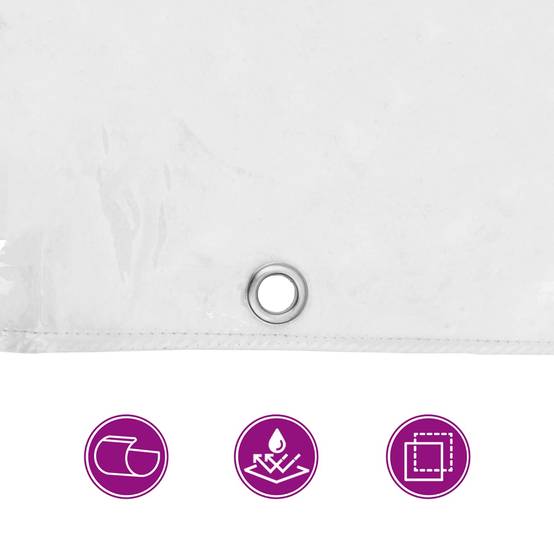 ComfortXL - Bâche très grand format PVC pour chantier et jardin imperméable 4x12m transparente - ComfortXL Outdoor Living - Image 6