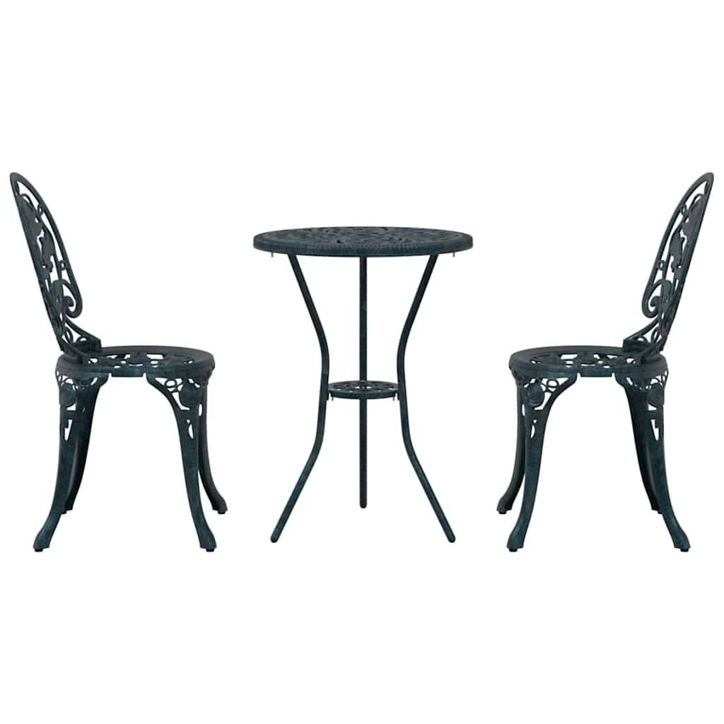Vidaxl - Ensemble bistro de jardin 3 pcs-Salons de jardin Vert Aluminium 256697 - Image 6