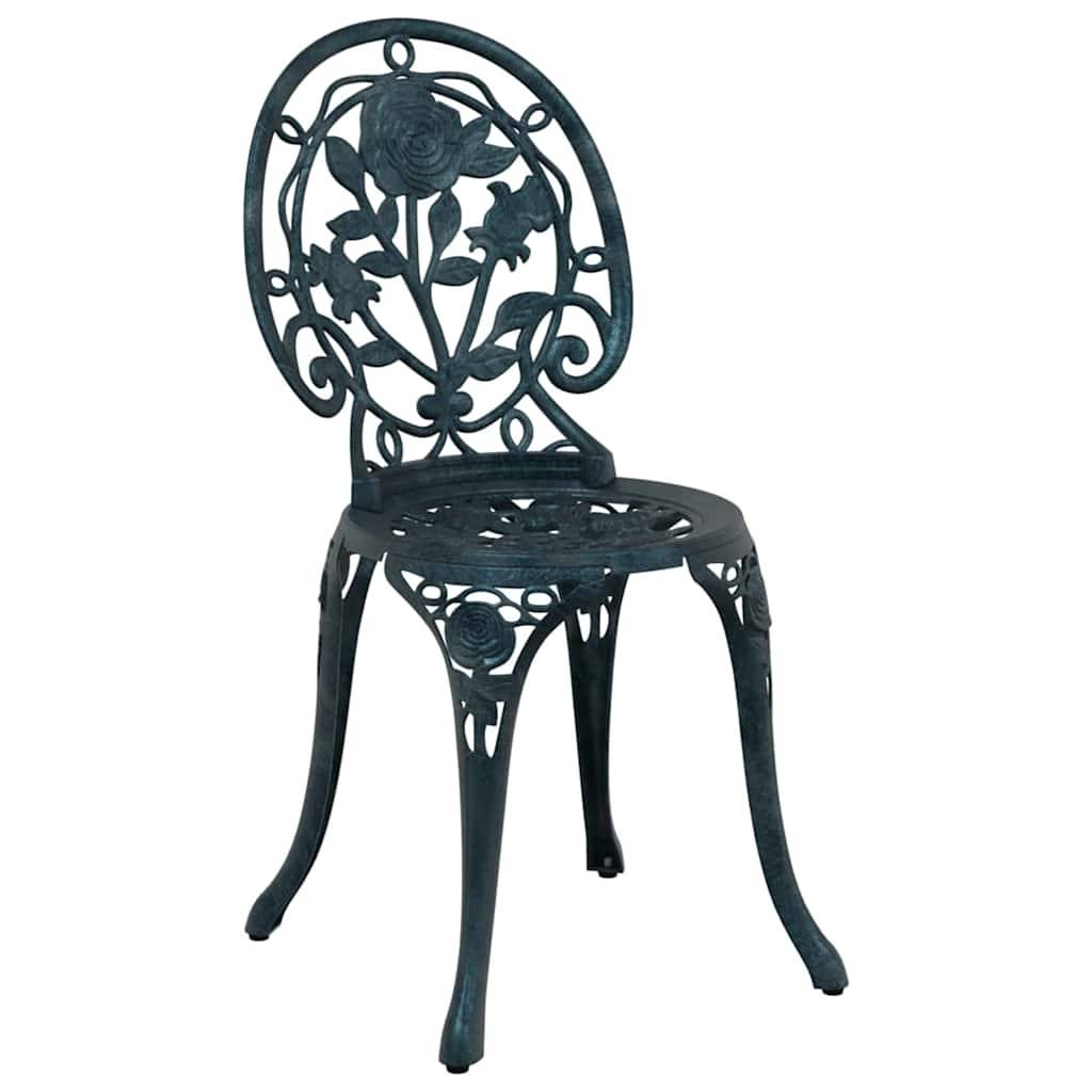 Vidaxl - Ensemble bistro de jardin 3 pcs-Salons de jardin Vert Aluminium 256697 - Image 4