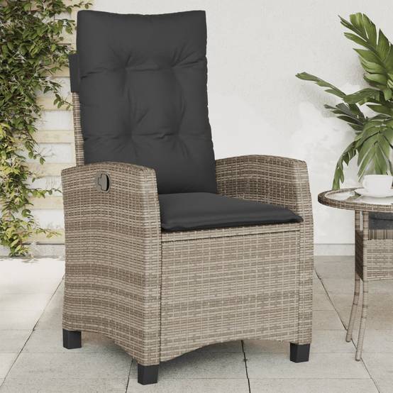 ComfortXL - Fauteuils de Jardin Relax Résine Tressée Dossier Inclinable pour Balcon Lot de 2 Gris – ComfortXL Outdoor Living - Image 3