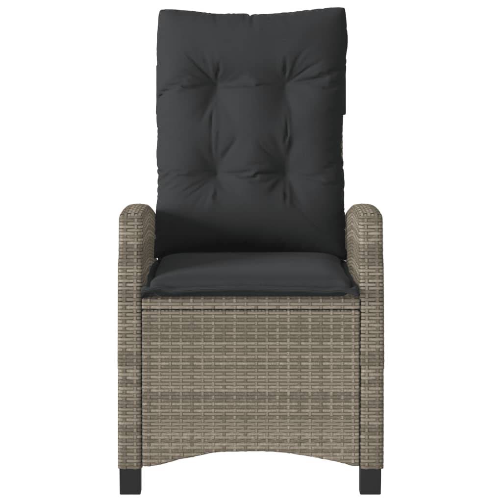 ComfortXL - Fauteuils de Jardin Relax Résine Tressée Dossier Inclinable pour Balcon Lot de 2 Gris – ComfortXL Outdoor Living - Image 5