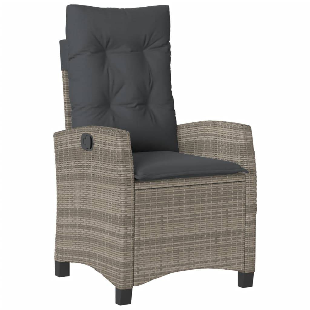 ComfortXL - Fauteuils de Jardin Relax Résine Tressée Dossier Inclinable pour Balcon Lot de 2 Gris – ComfortXL Outdoor Living - Image 4