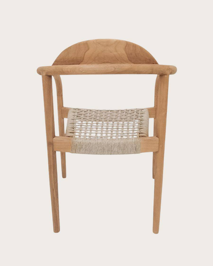 Kima - Lot de 2 chaises Kima en teck massif et corde beige - UNIQKA - Image 5