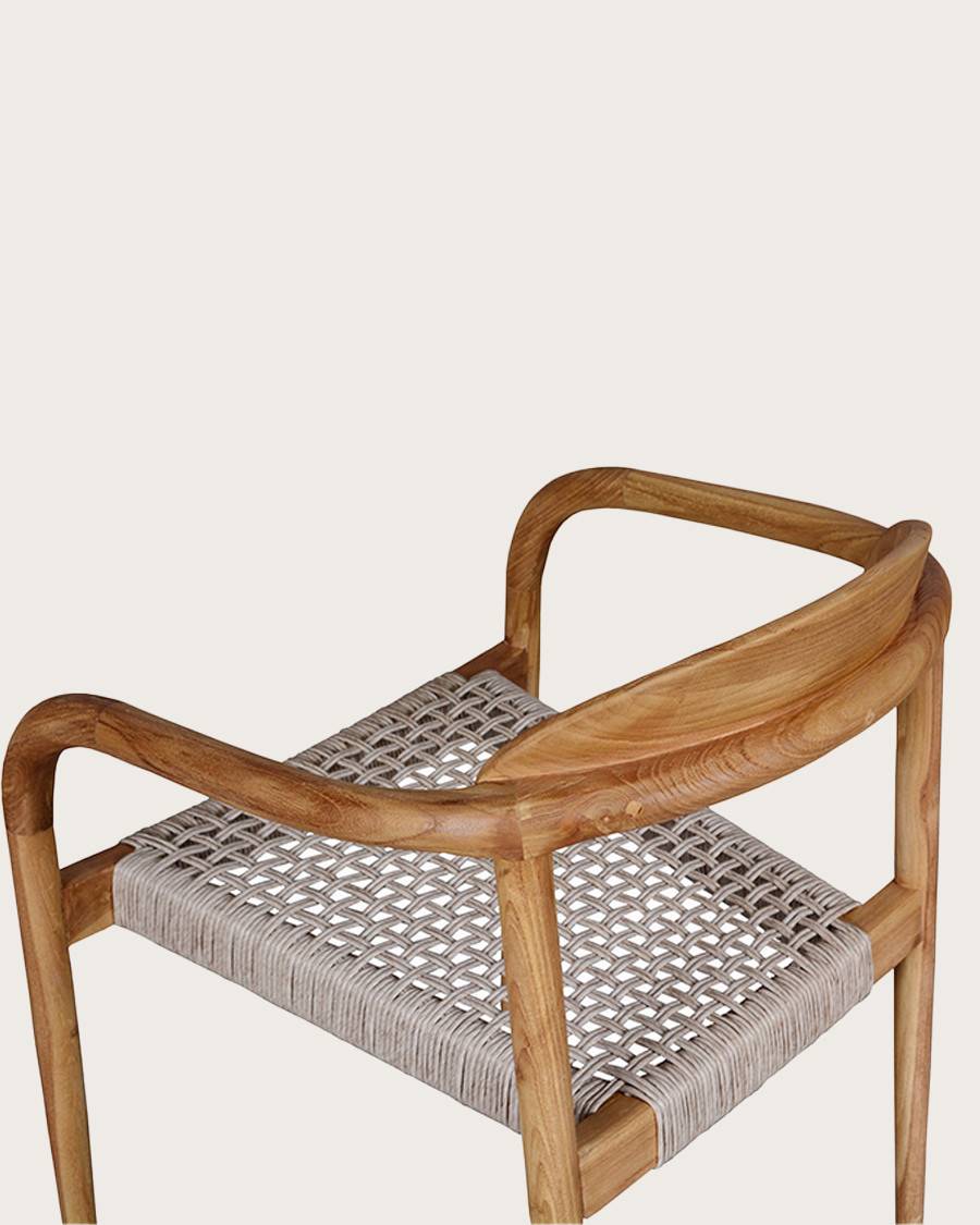 Kima - Lot de 2 chaises Kima en teck massif et corde beige - UNIQKA - Image 10
