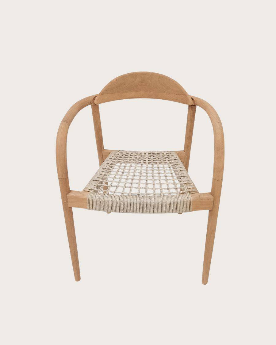 Kima - Lot de 2 chaises Kima en teck massif et corde beige - UNIQKA - Image 6