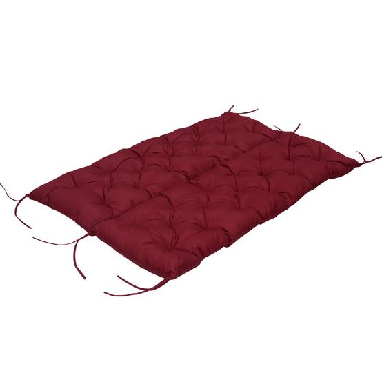 Coussin de banc 3 places en polyester rouge 150 x 98 x 8 cm - PANGIVO - Image 8